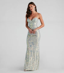 Teagan Sequin Slim-Fit Formal Dress