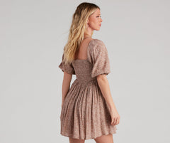 Total Chica Floral Skater Dress