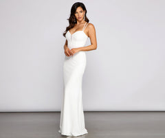 Emma Sweetheart Crepe Formal Dress