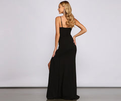 Jianna Formal A-Line Crepe Dress