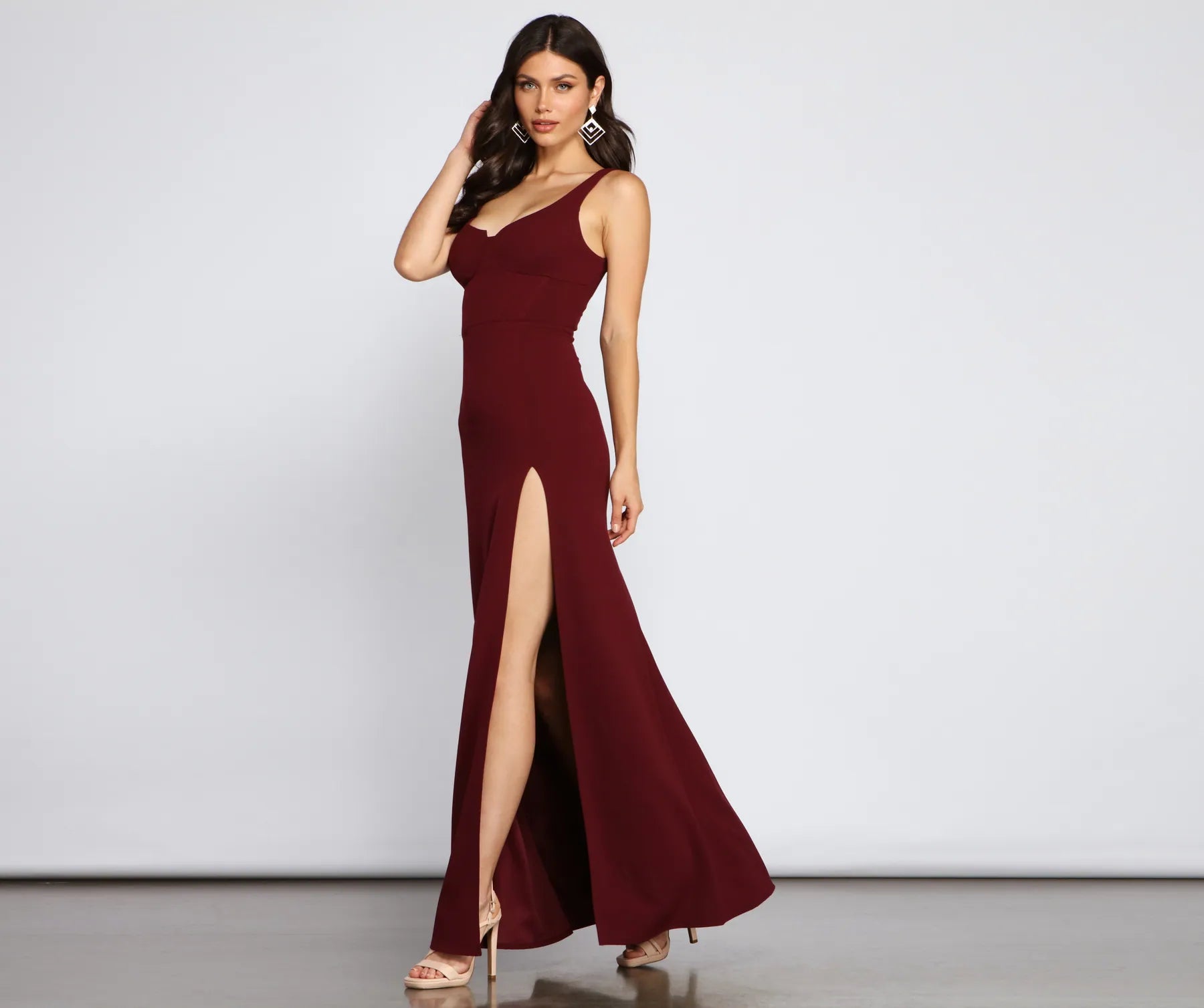 Layla Sleeveless High-Slit Formal Dress