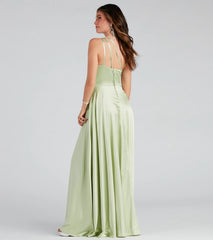 Dorothy Formal Satin A-Line Dress