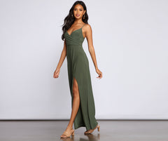 Major Appeal High Slit Maxi Dress