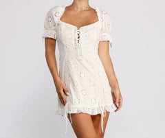 Day Dreamin’ Eyelet Mini Dress